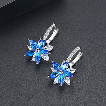 Load image into Gallery viewer, Cubic Zirconia Fancy Crystal Flower Stud Earrings for Women Girls Jewellery Valentine Day Gift
