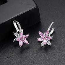 Load image into Gallery viewer, Cubic Zirconia Fancy Crystal Flower Stud Earrings for Women Girls Jewellery Valentine Day Gift
