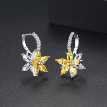 Load image into Gallery viewer, Cubic Zirconia Fancy Crystal Flower Stud Earrings for Women Girls Jewellery Valentine Day Gift
